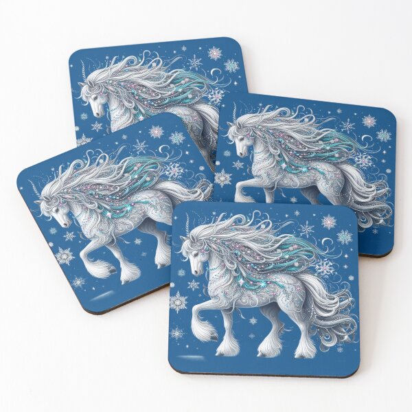 Item preview, Enchanted Ice Stallion Art | Winter Jewel Horse Apparel & Decor designed and sold by TheGaliyaStudio.