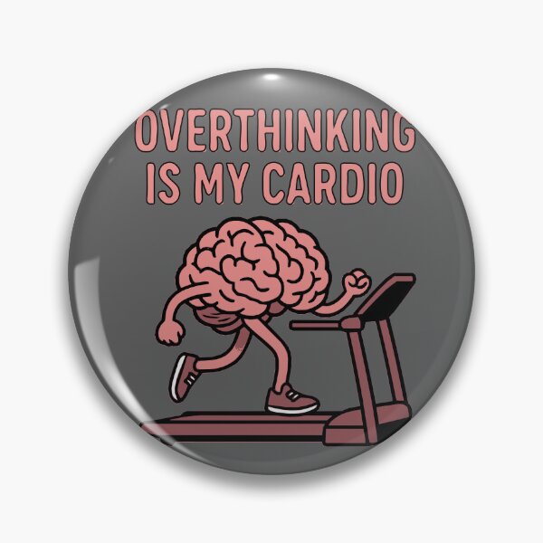 Item preview, "Overthinking Is My Cardio" Funny Brain on a Treadmill designed and sold by Dziabacz13.