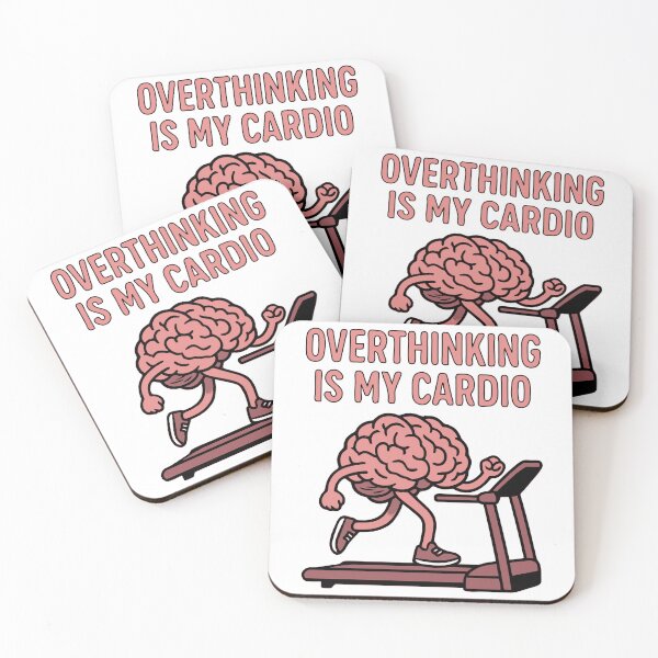 Item preview, "Overthinking Is My Cardio" Funny Brain on a Treadmill designed and sold by Dziabacz13.