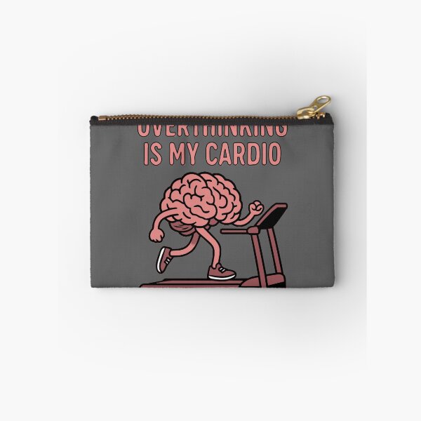 Item preview, "Overthinking Is My Cardio" Funny Brain on a Treadmill designed and sold by Dziabacz13.
