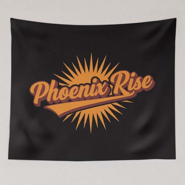 Item preview, Phoenix Rise – Fiery Sunburst Logo of Renewal designed and sold by PostersMode.