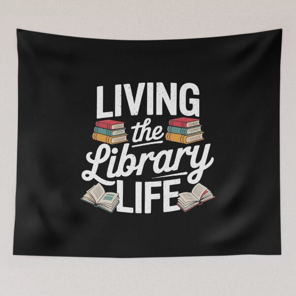 Item preview, Living The Library Life Sayings Books Librarian Lover  designed and sold by GGrizeldaRivas.