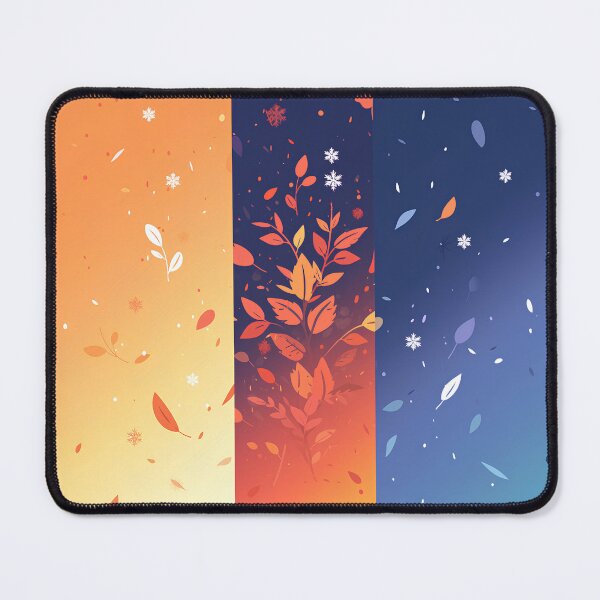 Item preview, Autumn to Winter Transition – Minimal Leaves and Snowflakes | Elegant Gradient Seasonal Vector Art designed and sold by Windy-market.