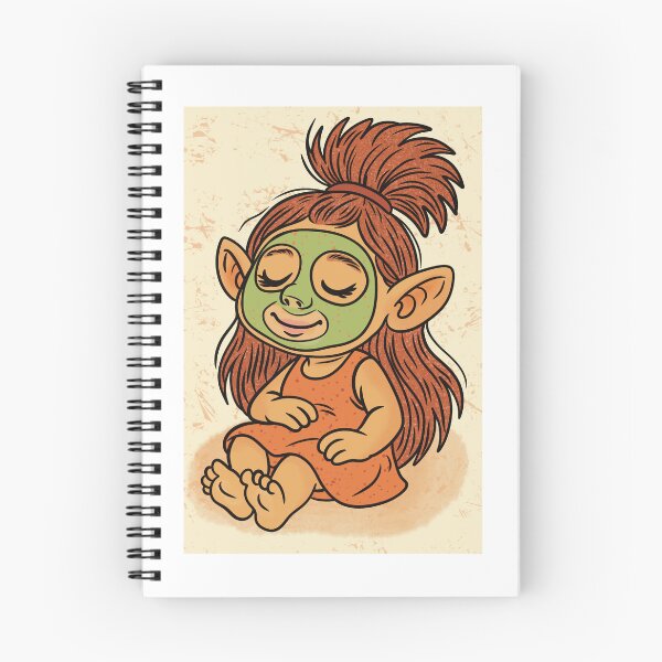 Item preview, Relaxing Girl Troll with Face Mask – Cozy Self-Care Postcard for Postcrossing & Spa Lovers designed and sold by artista.magico.
