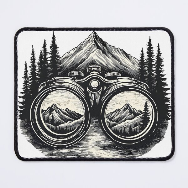 Item preview, Binoculars and Mountains Bird Watching T-Shirt designed and sold by NatureNookTees.