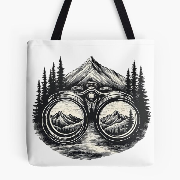 Item preview, Binoculars and Mountains Bird Watching T-Shirt designed and sold by NatureNookTees.
