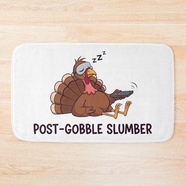 Item preview, Sleeping Turkey with Remote - Post-Gobble Slumber Food Coma Vibe designed and sold by zoughlal.
