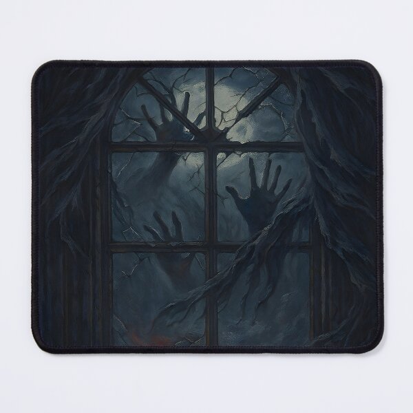 Item preview, Eerie Shadowy Hands Pressing On Old Window designed and sold by PandaTShirtShop.