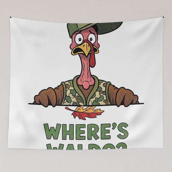 Item preview, Camo Turkey in Disguise - Where's Waldo? Funny Hunting Season Humor designed and sold by zoughlal.