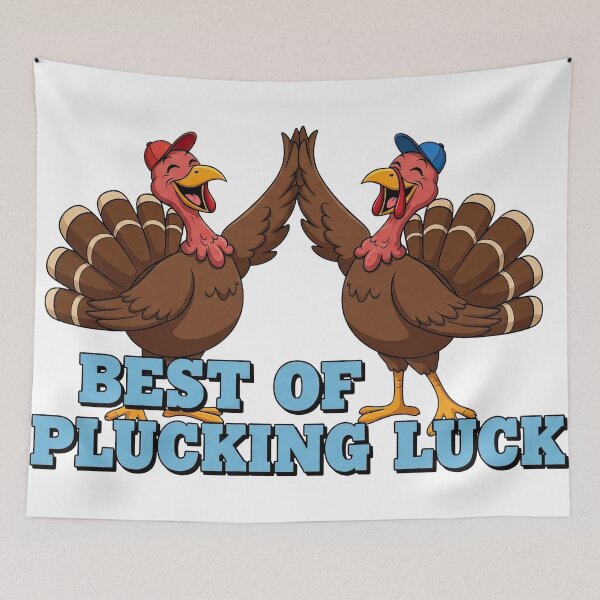 Item preview, High Five Turkeys - Best of Plucking Luck Funny Thanksgiving Pun designed and sold by zoughlal.