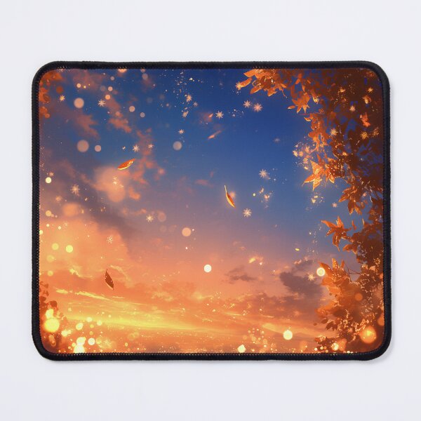 Item preview, Autumn to Winter Twilight – Falling Leaves and Snowflakes | Cinematic Seasonal Landscape Art designed and sold by Windy-market.