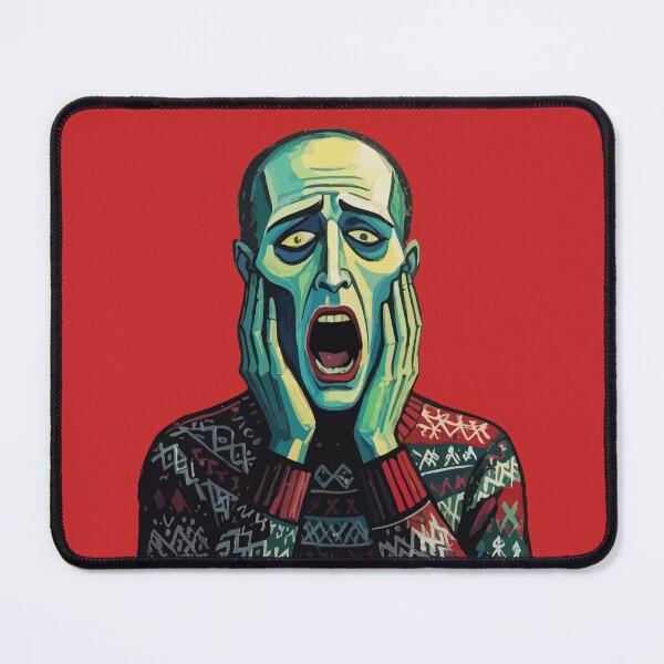Item preview, Christmas Crisis - Edvard Munch Seasonal Sweater designed and sold by taiche.