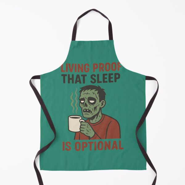 Item preview, "Living Proof That Sleep Is Optional" Funny Zombie Coffee Lover designed and sold by Dziabacz13.