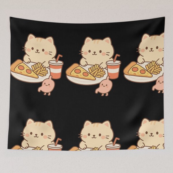Item preview, Bariatric - Kawaii cat and stomach designed and sold by DamioPolArt.