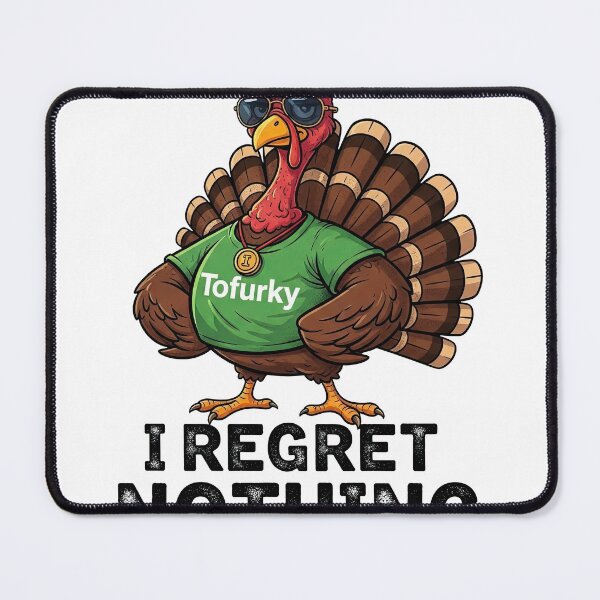 Item preview, I Regret Nothing: Funny Tofurky Vegan Vegetarian Turkey designed and sold by zoughlal.