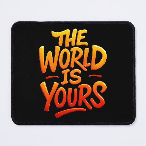 Item preview, THE WORLD IS YOURS – Motivational Quote Design | Bold Art for Dreamers | Entrepreneur Success designed and sold by Cree8if.