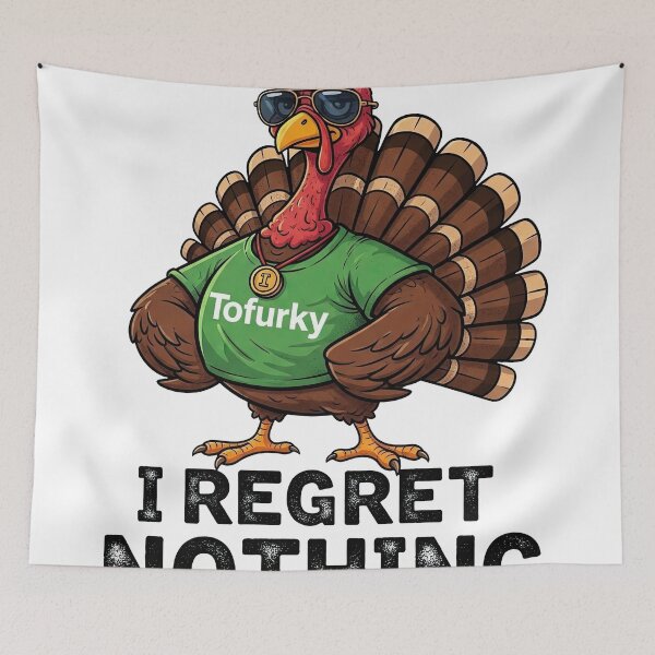 Item preview, I Regret Nothing: Funny Tofurky Vegan Vegetarian Turkey designed and sold by zoughlal.