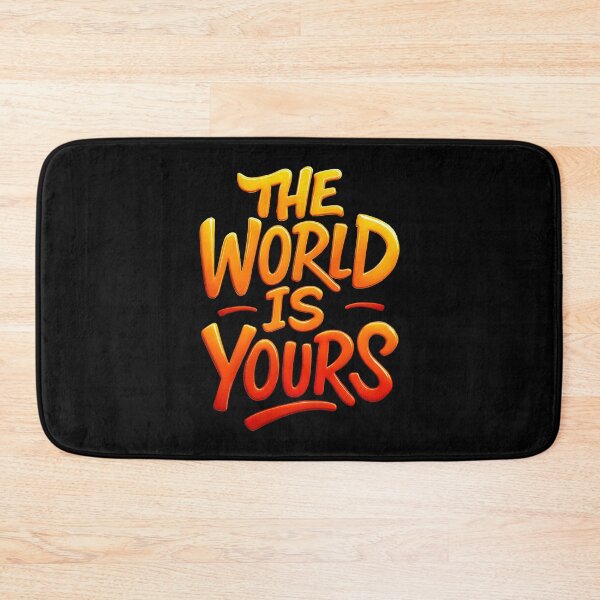 Item preview, THE WORLD IS YOURS – Motivational Quote Design | Bold Art for Dreamers | Entrepreneur Success designed and sold by Cree8if.