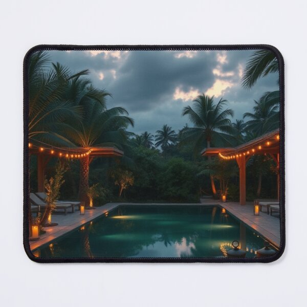 Item preview, Moody Tropical Dusk | Private Poolside Serenity designed and sold by Jade Ado.