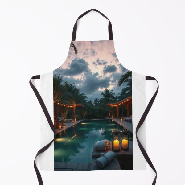 Item preview, Moody Tropical Dusk | Private Poolside Serenity designed and sold by Jade Ado.