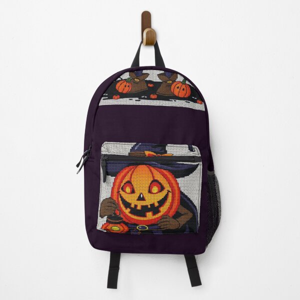 Item preview, Heroic Jack-o’-Lantern Cross-Stitch Art – Witch Hat Pumpkin Needlepoint Halloween Design designed and sold by MiraLumeStudio.