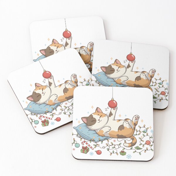 Item preview, Sneaky Christmas Cat — The Ornament Heist designed and sold by meesub.