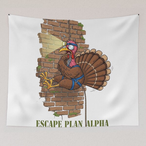 Item preview, Escape Plan Alpha: Funny Rappelling Turkey Thanksgiving designed and sold by zoughlal.