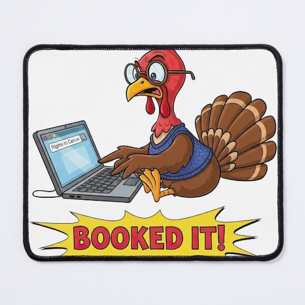 Item preview, Booked It: Funny Turkey Booking Flights to Cancun Travel designed and sold by zoughlal.