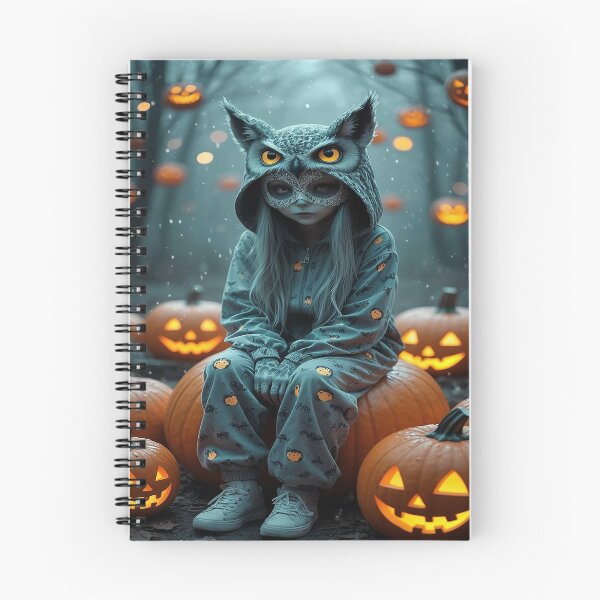 Item preview, Owl Girl in Pumpkin Forest – Halloween Magic designed and sold by AmetistLight.