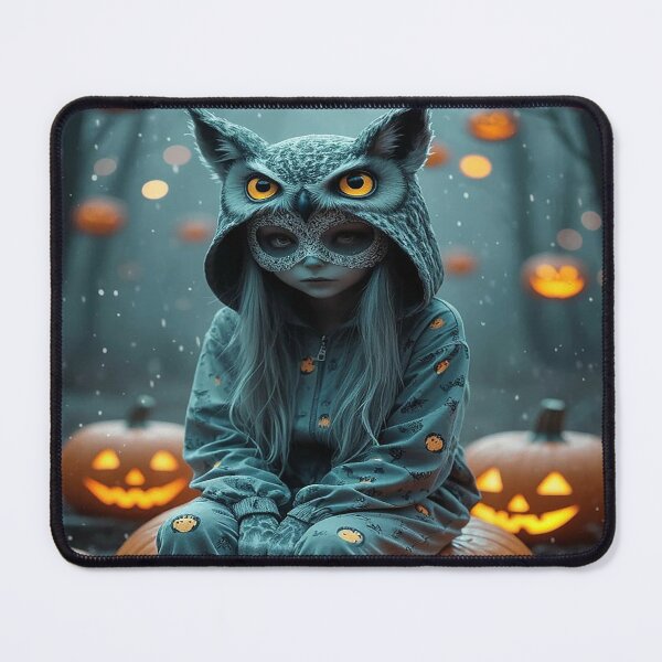 Item preview, Owl Girl in Pumpkin Forest – Halloween Magic designed and sold by AmetistLight.