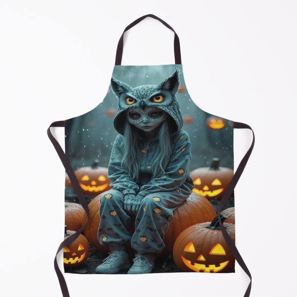 Item preview, Owl Girl in Pumpkin Forest – Halloween Magic designed and sold by AmetistLight.