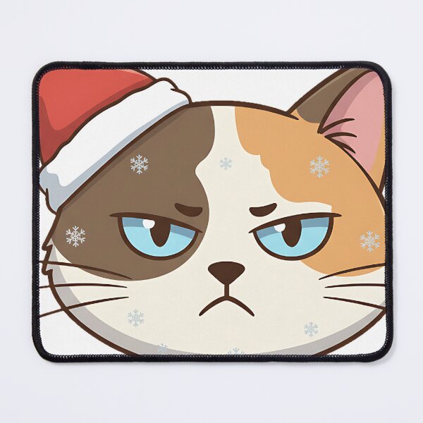 Item preview, Suspicious Santa Cat — Blue-Eyed Grinch Vibes designed and sold by meesub.