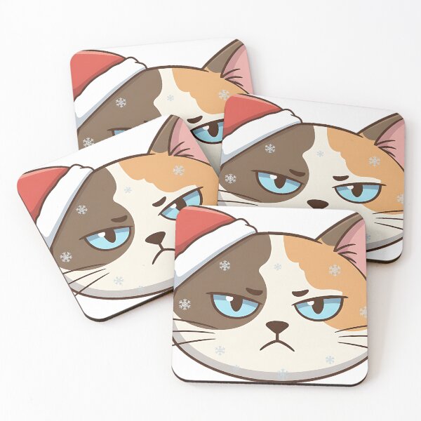 Item preview, Suspicious Santa Cat — Blue-Eyed Grinch Vibes designed and sold by meesub.
