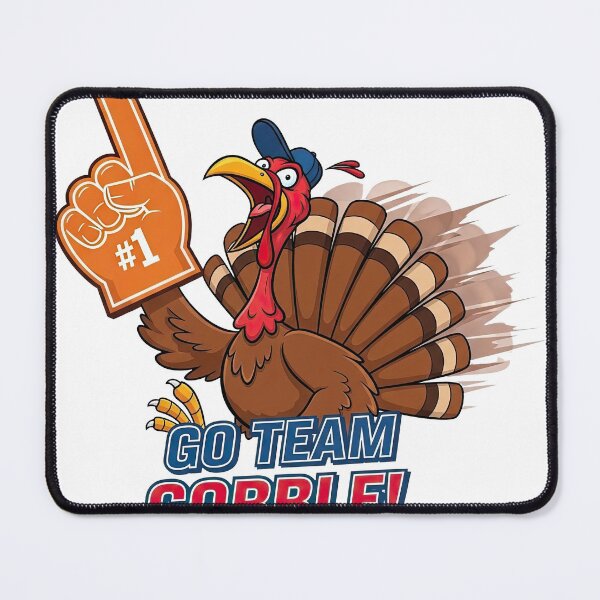 Item preview, Go Team Gobble: Funny Football Sports Thanksgiving Turkey designed and sold by zoughlal.
