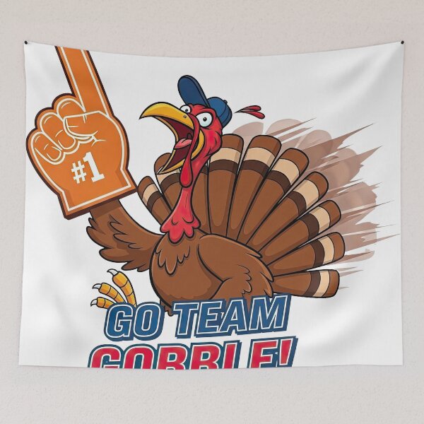Item preview, Go Team Gobble: Funny Football Sports Thanksgiving Turkey designed and sold by zoughlal.