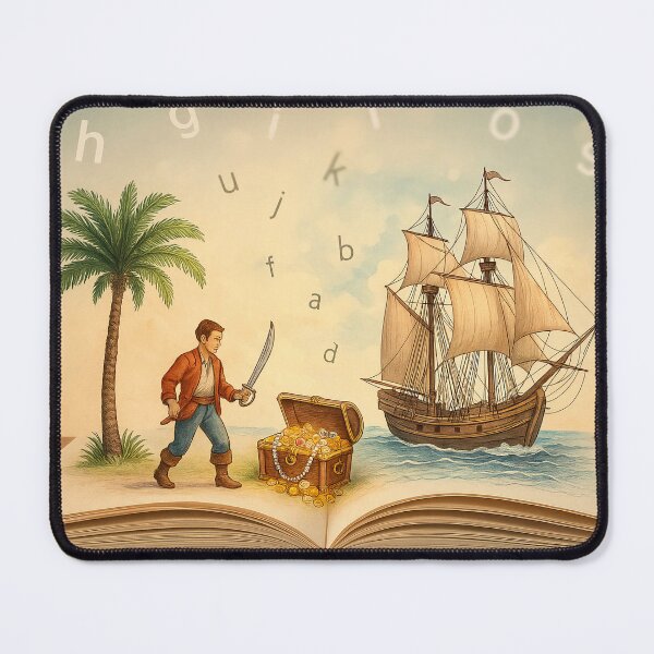 Item preview, Literary world: Pirate finds a treasure designed and sold by Steffani Lehmann.