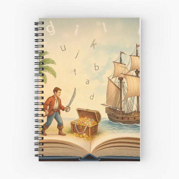 Item preview, Literary world: Pirate finds a treasure designed and sold by Steffani Lehmann.
