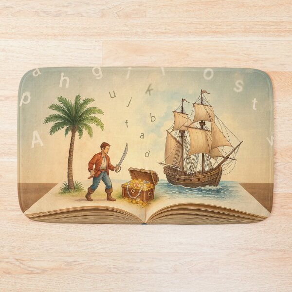 Item preview, Literary world: Pirate finds a treasure designed and sold by Steffani Lehmann.