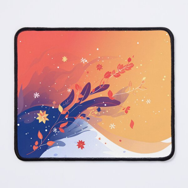 Item preview, Autumn to Winter Gradient – Minimal Leaves and Snowflakes | Elegant Seasonal Vector Art designed and sold by Windy-market.