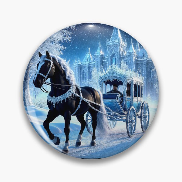 Item preview, Black Stallion and Ice Carriage – Winter Fantasy Castle designed and sold by AmetistLight.