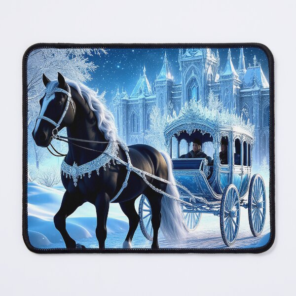 Item preview, Black Stallion and Ice Carriage – Winter Fantasy Castle designed and sold by AmetistLight.