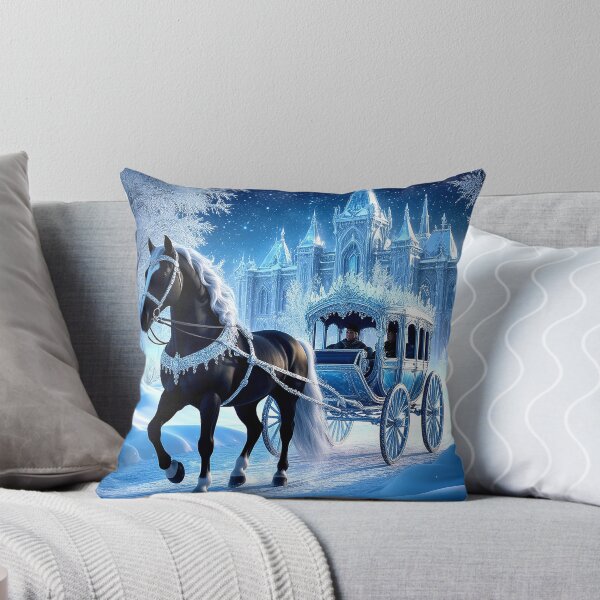 Item preview, Black Stallion and Ice Carriage – Winter Fantasy Castle designed and sold by AmetistLight.