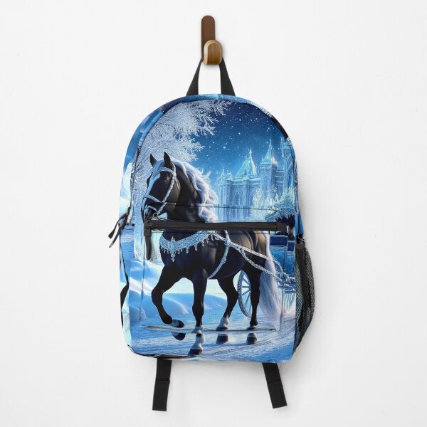 Item preview, Black Stallion and Ice Carriage – Winter Fantasy Castle designed and sold by AmetistLight.