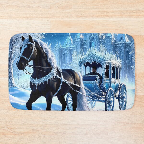 Item preview, Black Stallion and Ice Carriage – Winter Fantasy Castle designed and sold by AmetistLight.