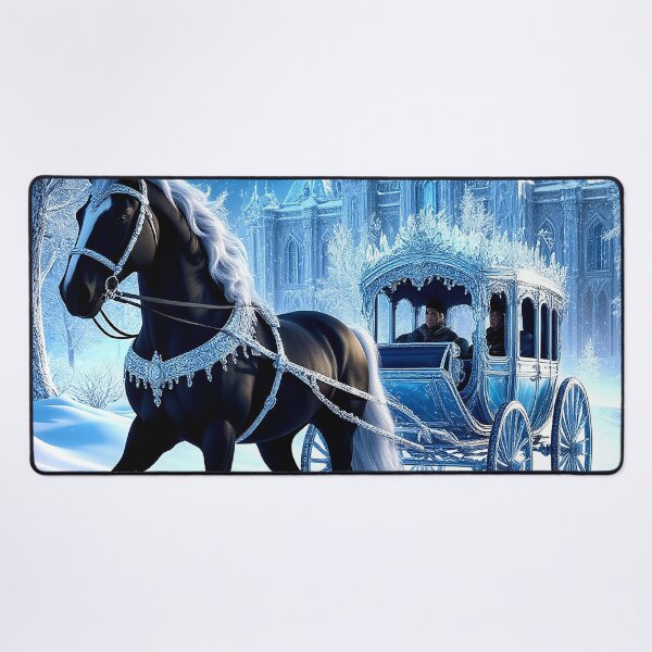 Item preview, Black Stallion and Ice Carriage – Winter Fantasy Castle designed and sold by AmetistLight.