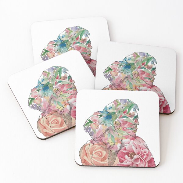 Item preview, Pure Love - Gay Couple, Floral Watercolor & Digital Line Art,  designed and sold by AquaPixelFusion.