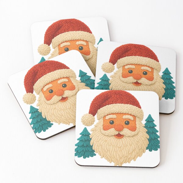 Item preview, Punch Needle Santa｜yarn trees christmas｜faux yarn designed and sold by PixelBlooming.