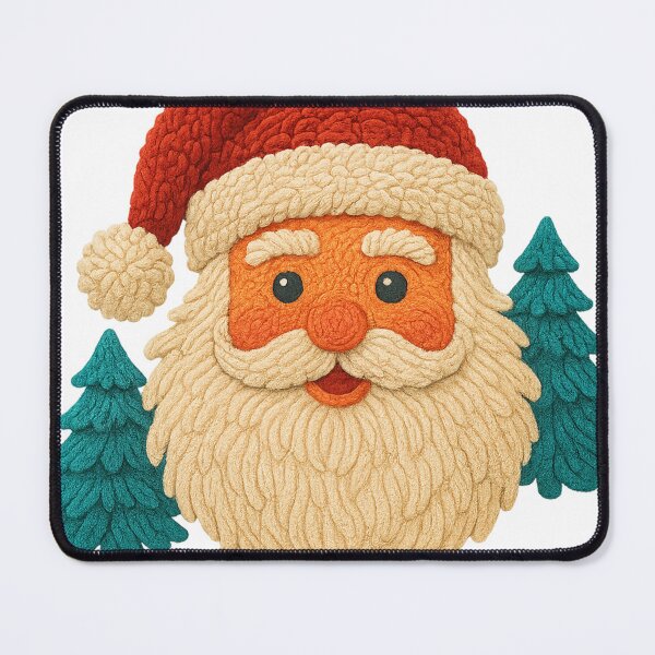 Item preview, Punch Needle Santa｜yarn trees christmas｜faux yarn designed and sold by PixelBlooming.