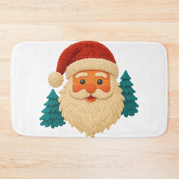 Item preview, Punch Needle Santa｜yarn trees christmas｜faux yarn designed and sold by PixelBlooming.
