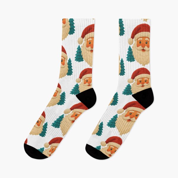 Item preview, Punch Needle Santa｜yarn trees christmas｜faux yarn designed and sold by PixelBlooming.